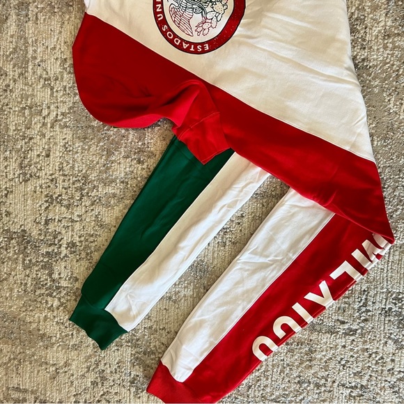 Tipsy Elves Novelty Jumpsuit Mexico Long Sleeve Onesie Large Logo Flag Eagle Men - Picture 5 of 11